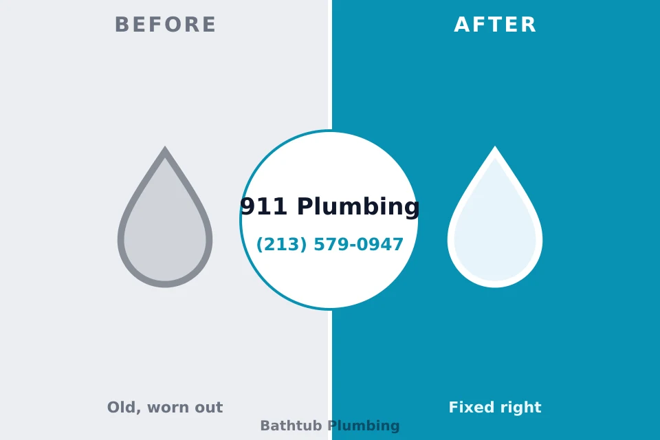 Before and after: plumbing company Three Way, TN